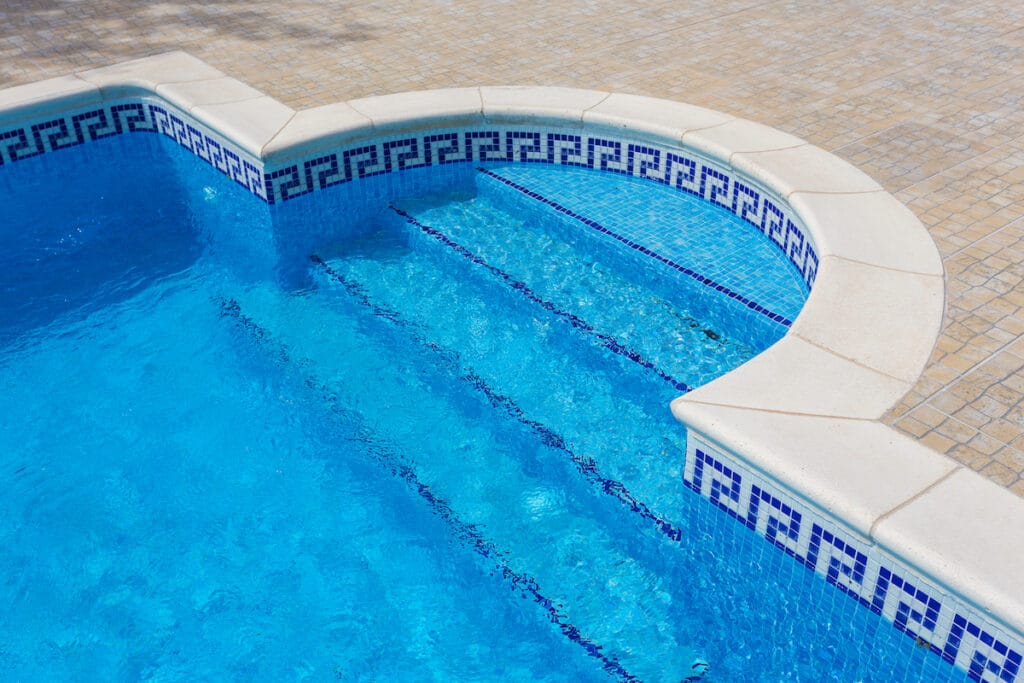 swimming pool tile installation