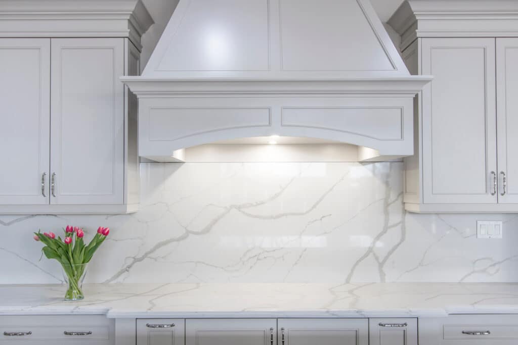 quartz backsplash